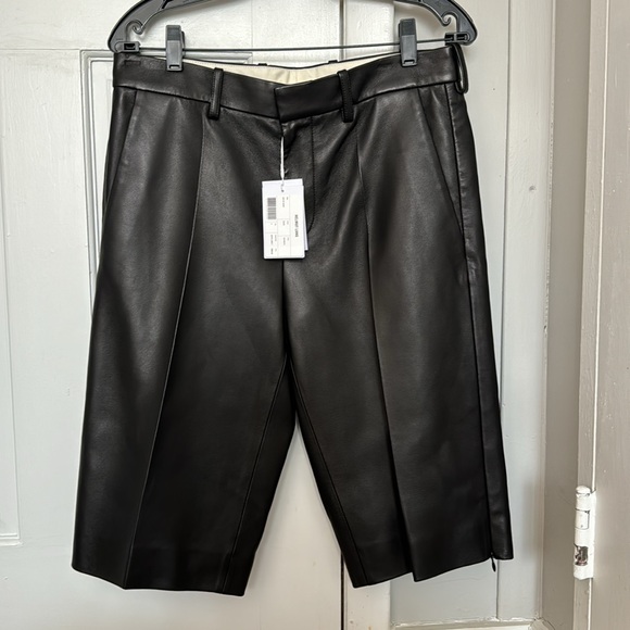 Brand new Helmut Lang long leather shorts size 2 - Picture 3 of 7